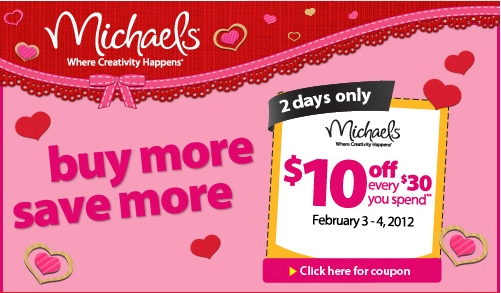 Michaels February Coupon