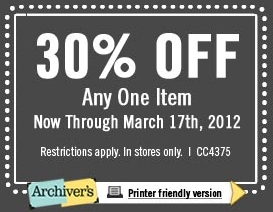 March Archivers Coupon