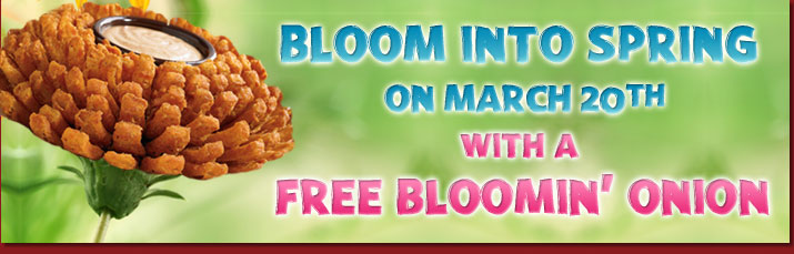 Outback Steakhouse Free Bloomin Onion