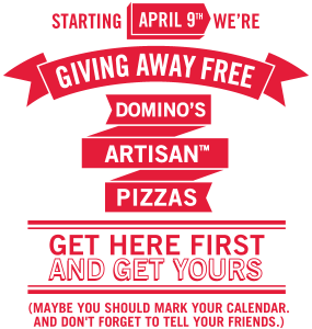 Free Dominos Pizza April Giveaway