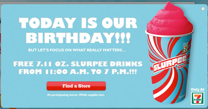 Free Slurpee at 7 Eleven Free Slurpee at 7/11