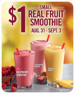 Burger King Labor Day Smoothie Promotion