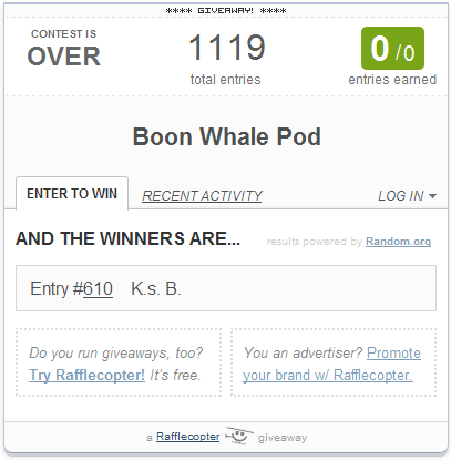Boon Whale Pod Winner