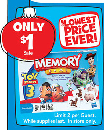 Toy Story 3 Edition Memory Game Hasbro Disney Pixar Age 3+ New Sealed