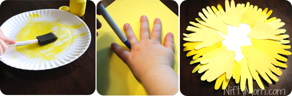 Make a Handprint Sun with Preschoolers