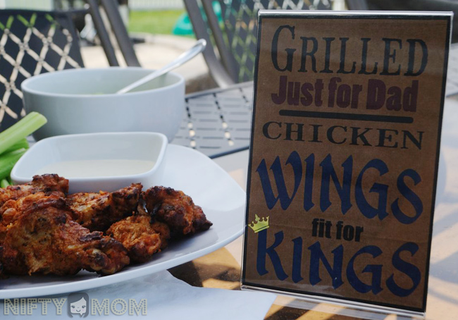 Grilled Just for Dad: Chicken Wings fit for Kings Printable #MealsTogether #cbias