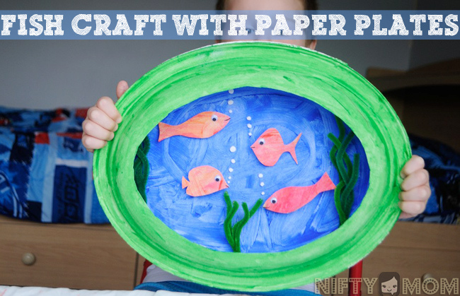 Paper Plate Craft 3D Fish Scene 