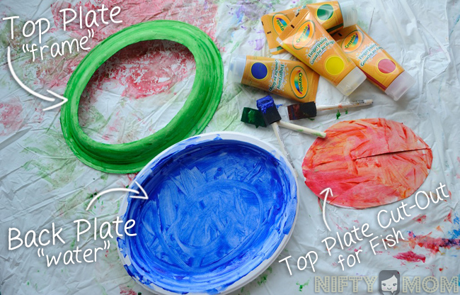 Use 2 Paper Plates to make a 3D Fish Scene #PreschoolCraft