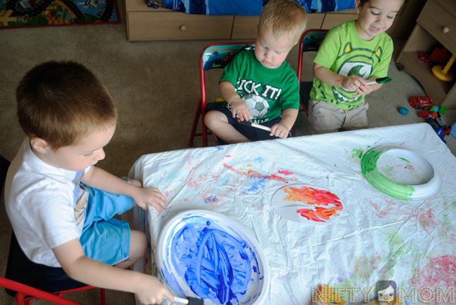 Painting the Parts to the Fish Tank