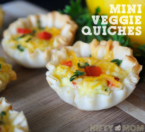 Mini Veggie Quiches - 15 Minute Appetizer
