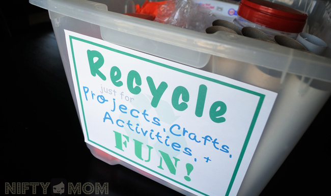 Creating a Recycle Bin just for Crafts & Activities + A Printable Sign –  Nifty Mom