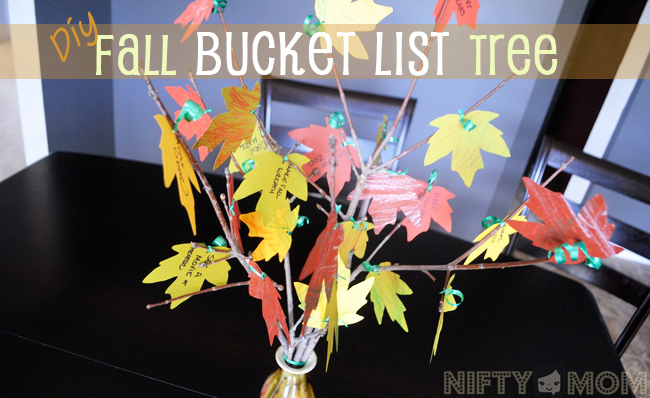 DIY Fall Bucket List Tree with Leaf Printables & List Ideas