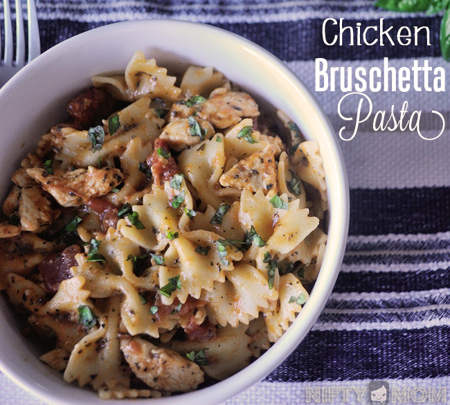 Chicken Bruschetta Pasta Recipe - An easy meal for busy days 