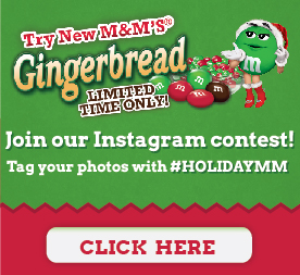 Gingerbread M&M's Instagram Contest #HolidayMM #shop