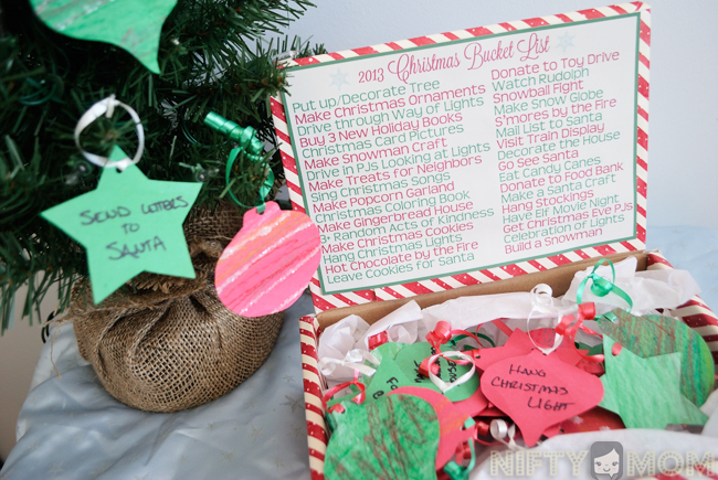 Christmad Bucket List Ideas and Printables