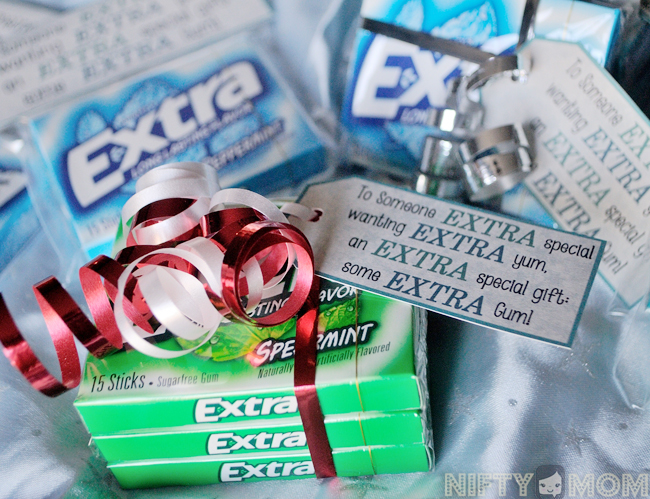 Easy Gift Idea - Extra Gum with Printable Labels #GiveExtraGum