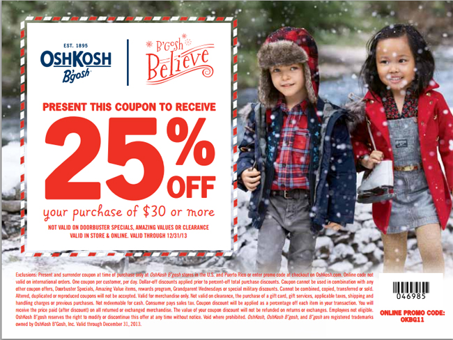 OshKosh B'gosh Coupon #MC