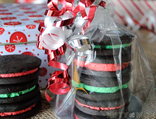 Gifting Dark Chocolate Mint Sandwich Cookies 