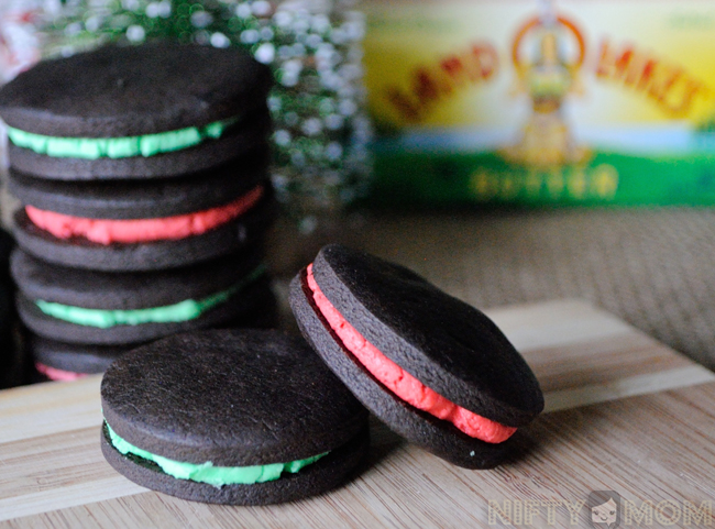 Dark Chocolate Mint Sandwich Cookies