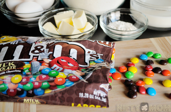 Ingredients for M&M Cupcakes