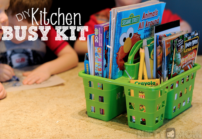 DIY Kitchen Busy Kit with Dollar Store Supplies & Activities