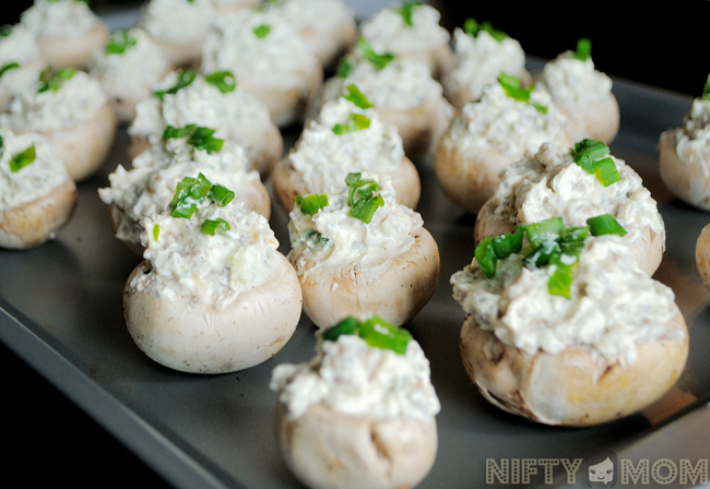 Sausage & Cream Cheese Stuffed Mushrooms 