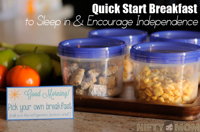 Quick Start Breakfast to Sleep in and Encourage Independence