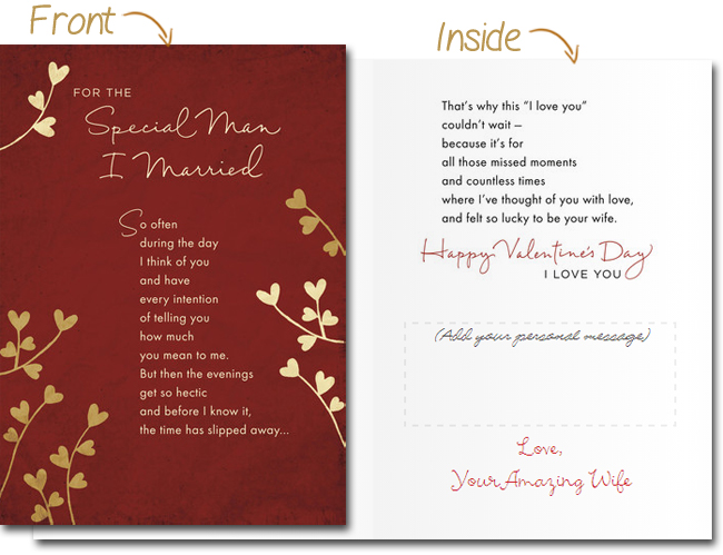 Valentines day card sales husband