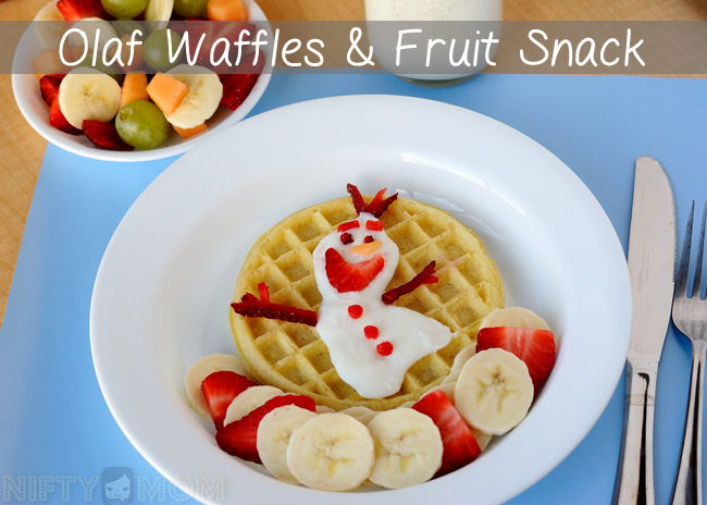 Disney’s FROZEN Inspired Olaf Waffles & Fruit Snack