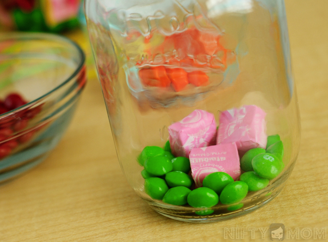 Layering Candy in Mason Jar #VIPFruitFlavors #shop