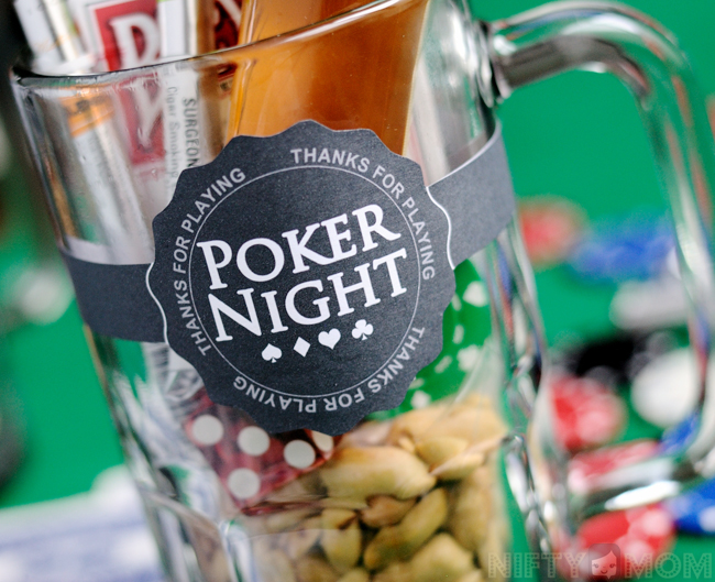 Poker Night Gift Mug Free Printable Labels