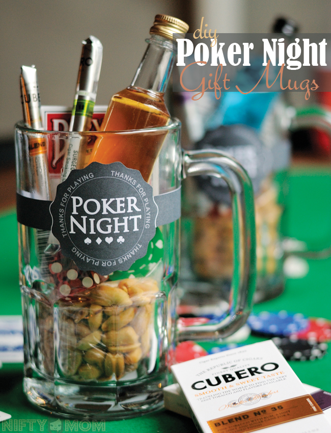 DIY Poker Night Gift Mugs - Perfect for hosting a poker night