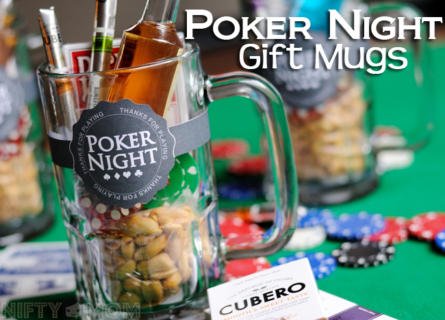 Poker Night Idea - DIY Poker Night Gift Mugs for Guests