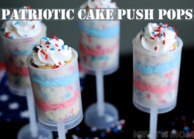 Patriotic Cake Push Pops Recipe