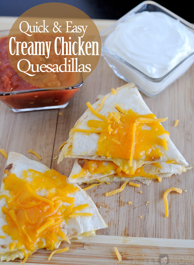 Quick & Easy Creamy Chicken Quesadillas #shop #Labels4Edu