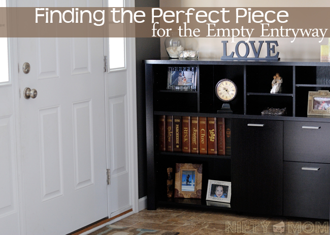 Sauder Credenza in the Entryway