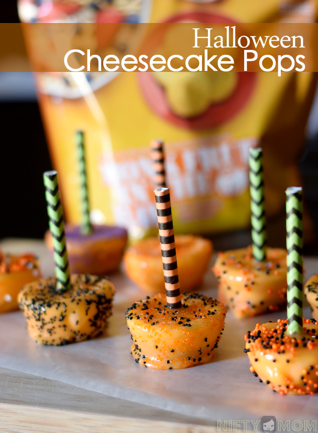 Halloween Mini Cheesecake Pops