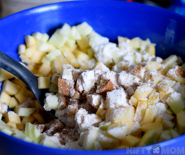 Mixing Apple Pie Filling