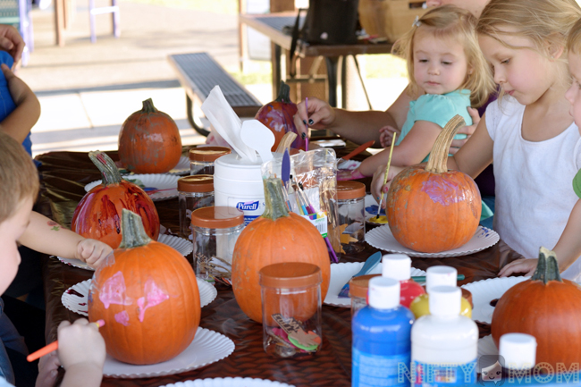 Fall Party Kids Pumpkin Painting