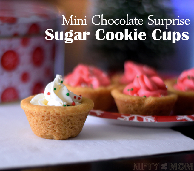 Mini Chocolate Surprise Sugar Cookie Cups