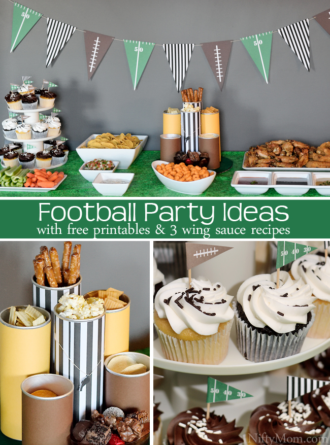 Football Party Ideas with Free Printables, recipes, and more