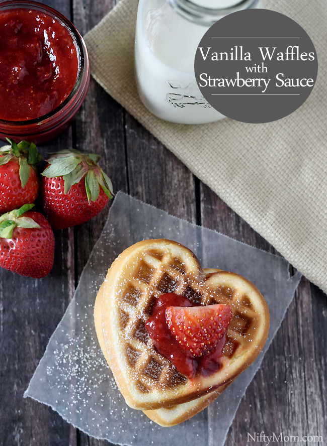 How to Make Vanilla Waffles with Strawberry Sauce