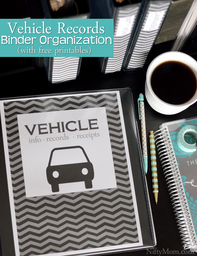 Vehicle Documents - Binder Organization with Free Printables