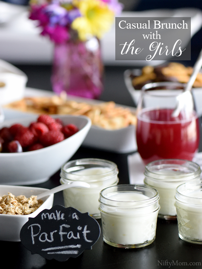 Casual Brunch with the Girls - Simple ideas with a mini parfait bar