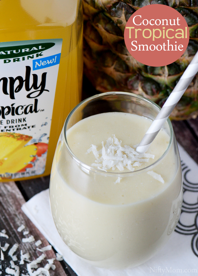 An easy tropical coconut smoothie recipe