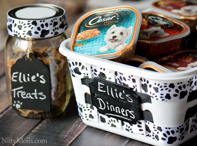 DIY Dog Food & Treat Storage #CesarHomeDelights