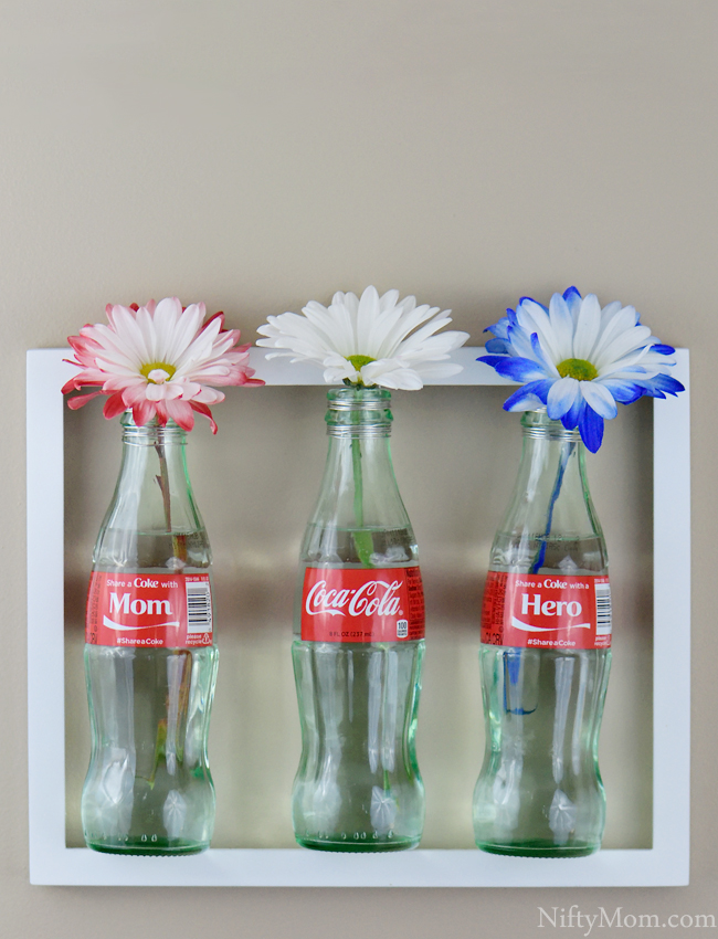 Wall Framed Soda Bottle Flower Vases #ShareAtSchnucks