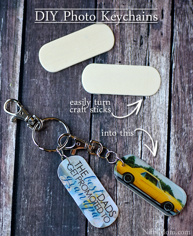 DIY Photo Keychains from Craft Sticks