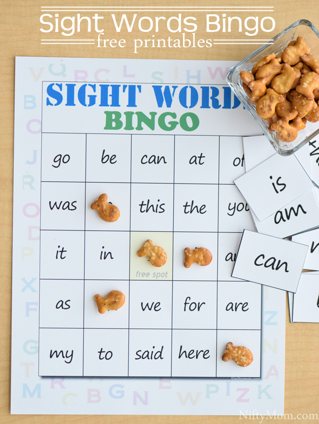 Sight Words Bingo With Free Printables Nifty Mom