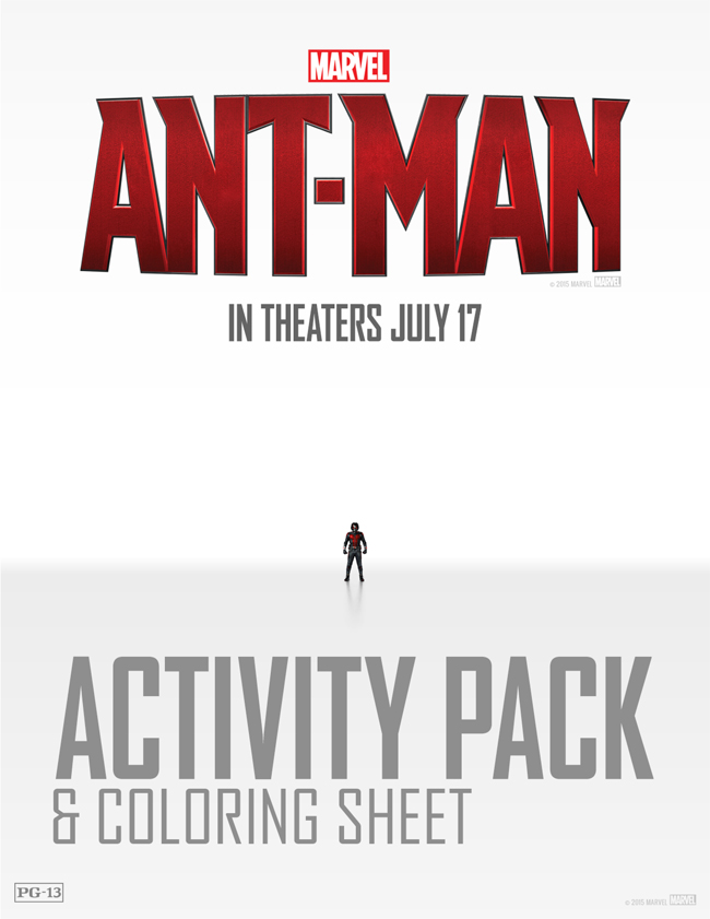 Free ANT-MAN Activity Pack & Coloring Sheets
